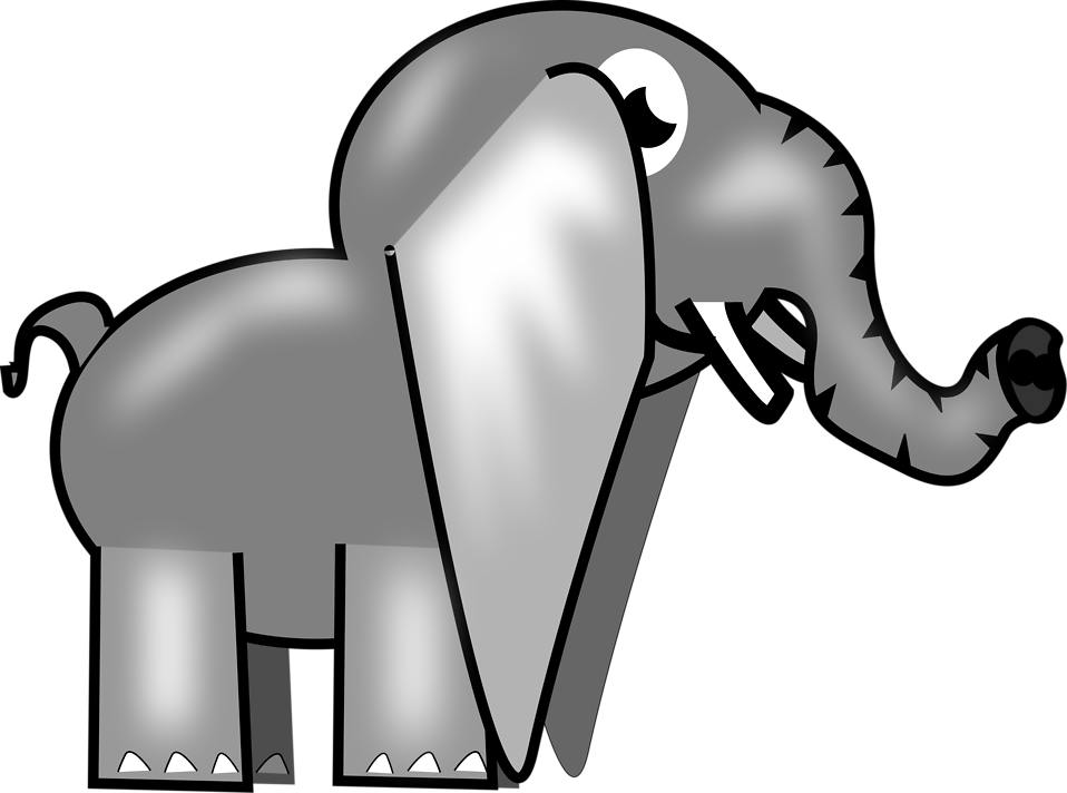 Elephant | Free Stock Photo | Illustration of a cartoon elephant ...