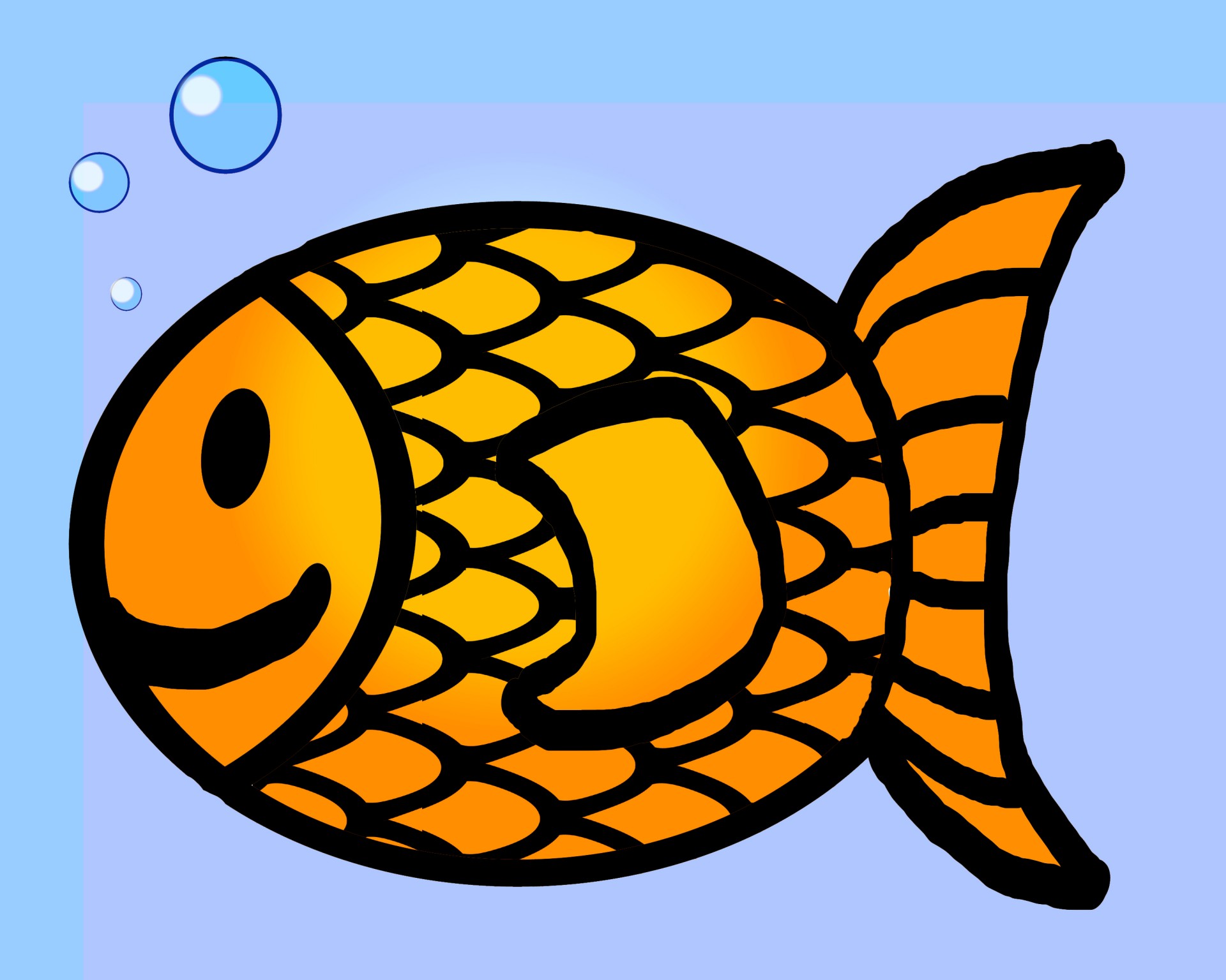 Goldfish Outline In Color Free Stock Photo - Public Domain Pictures
