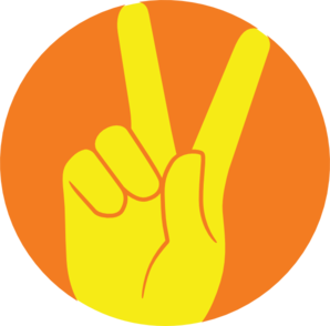 Clipart peace sign hand