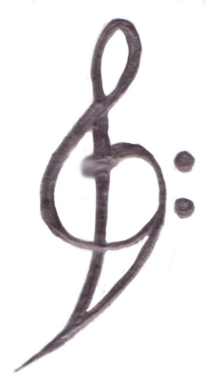I always like the combined treble and bass clef designs. | tattoos :