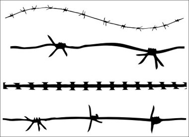 Barbed Wire Stencil Clipart - Free to use Clip Art Resource