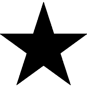5 point star crown clipart