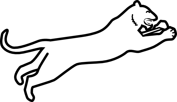 Panther Silhouette Clip Art - vector clip art online ...