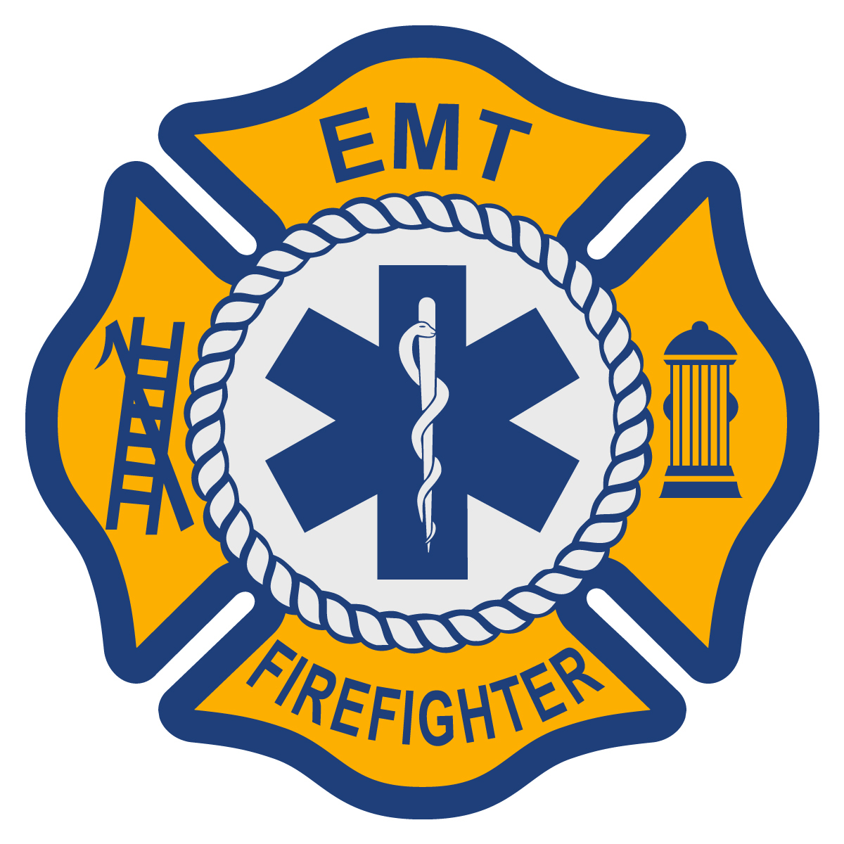 EMT Firefighter Maltese Cross Decal - The Emergency Mall