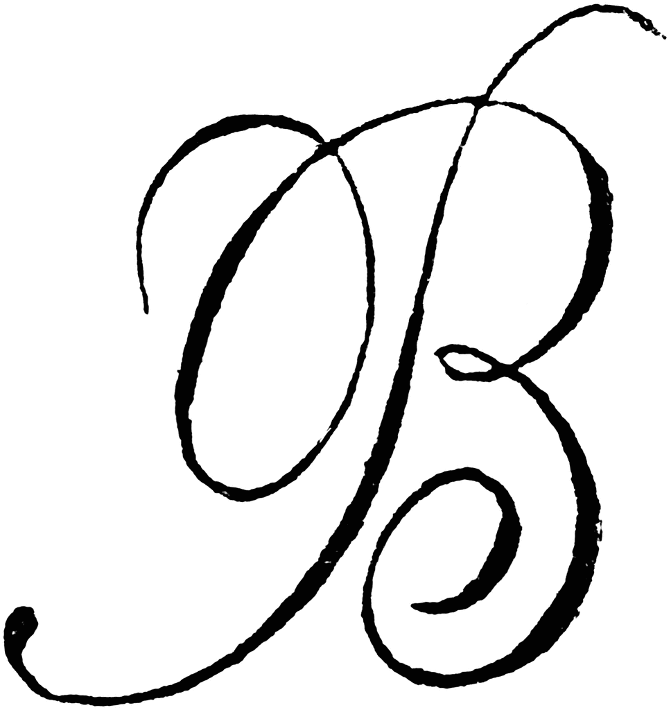 Calligraphic Letter B - ClipArt Best