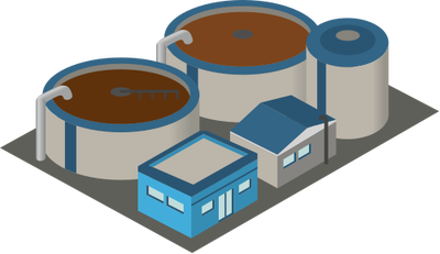 Water: sewage treatment plant: tertiary - Top rated - Vector ...