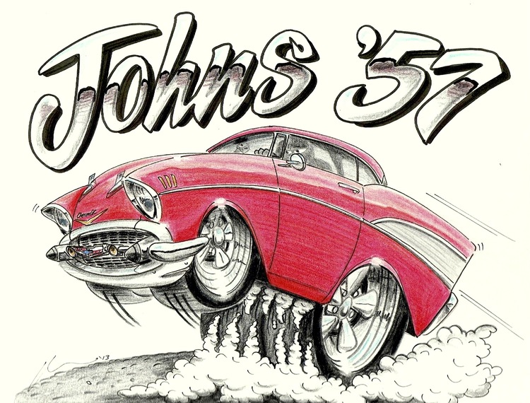 Cartoons Of Hot Rods and Muscle CarsGarage Art By Dom's Car Art