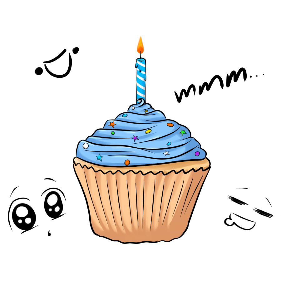 Birthday cupcake animated #BirthdayCupcake #Animated - #Photo