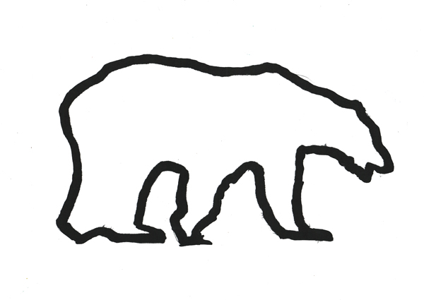 Outline bear clipart