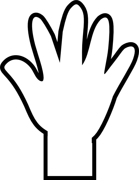 Open hand clipart black and white - ClipartFox