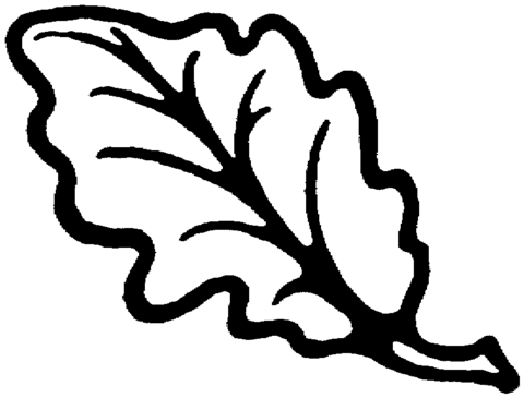 Dark oak leaf coloring page | Free Printable Coloring Pages