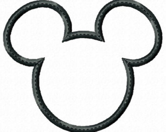 Mickey Mouse Head Shape Black - Free Clipart Images