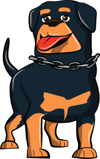 Clip Art Of A Rottweiler Clip Art, Vector Images & Illustrations ...