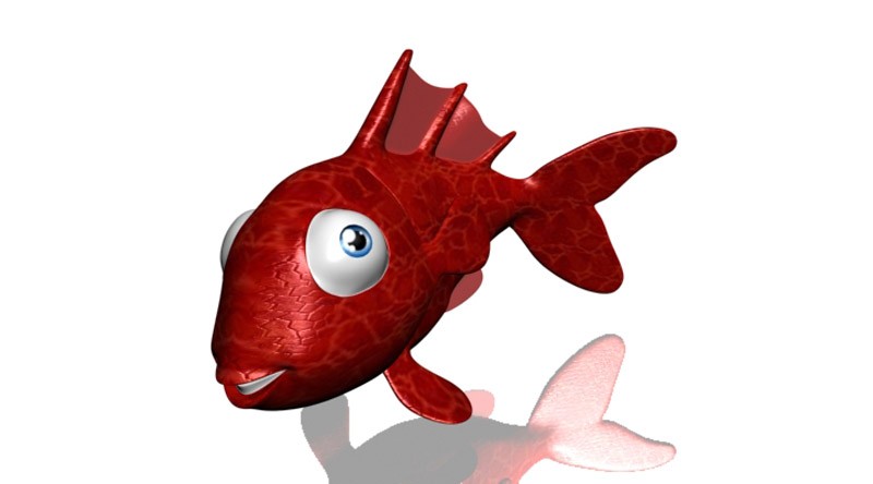 Red Fish, 3D Library - 3D models cartoons
