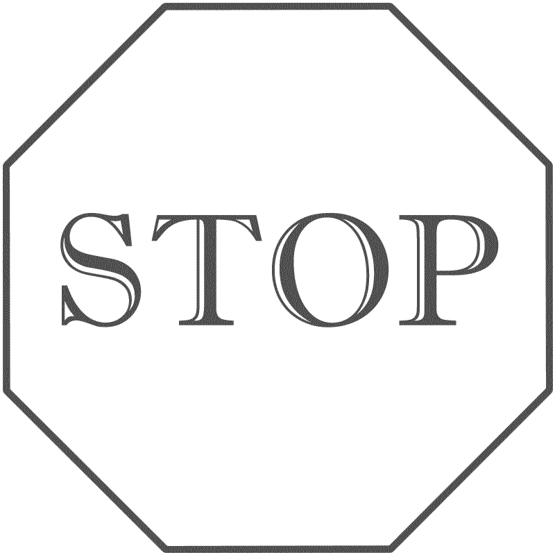 Black And White Stop Sign Clipart