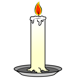 Cartoon Candle Step by Step Drawing Lesson