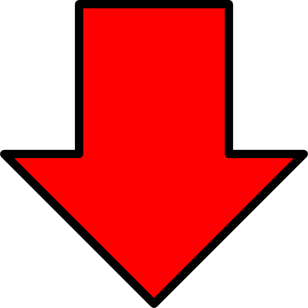 Red Down Arrow clip art - vector clip art online, royalty free ...