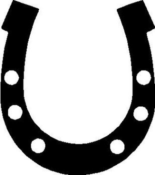 Horse Shoe, Vinyl cut decal