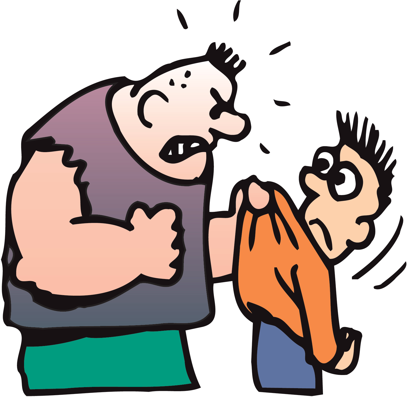 Aggressive person clipart