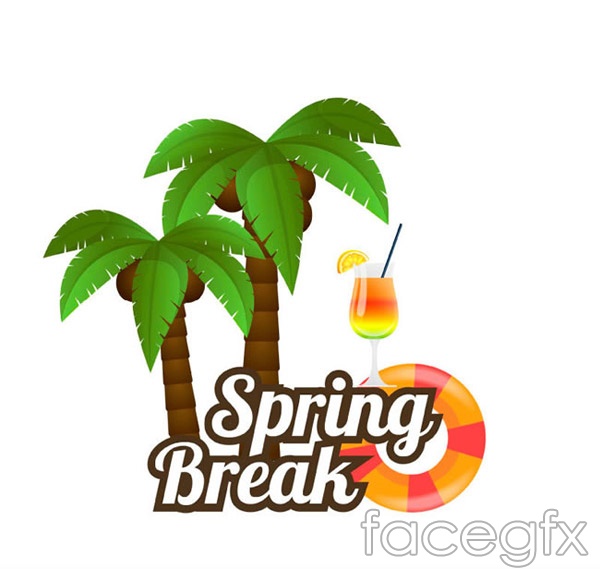 In spring coconut tree vector | Free download