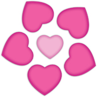 Hearts and flowers clipart