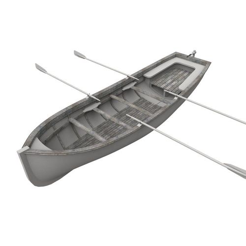 3D model Row boat VR / AR / low-poly FBX MA MB | CGTrader.com