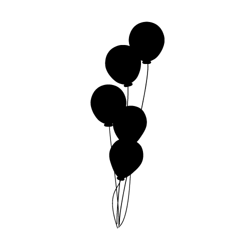 Balloon Silhouette 5 Clipart