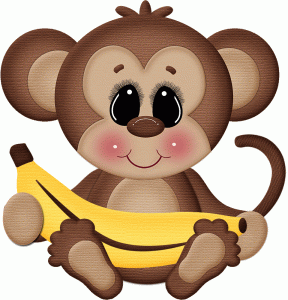 Clipart monkey with banana