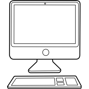 Computer vector clipart image #2077