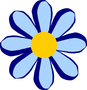 Blue Flower clip art - vector clip art online, royalty free ...