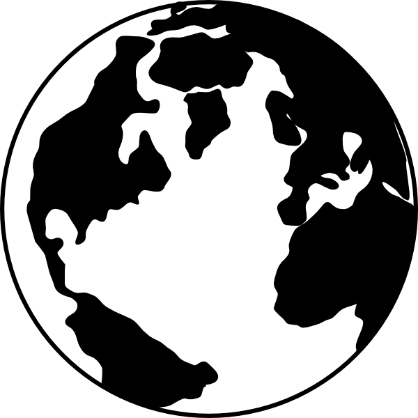 Bw Globe Clip Art - vector clip art online, royalty ...