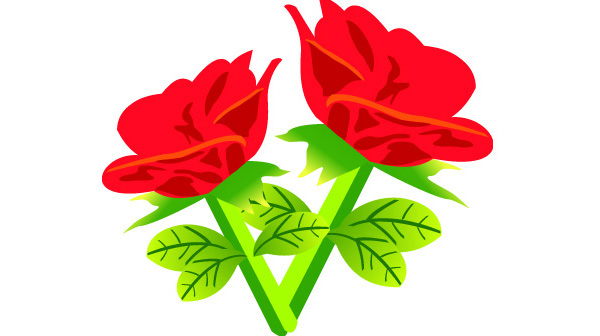 Free Vector Red Rose Flowers | Download Free Vector Graphic ...