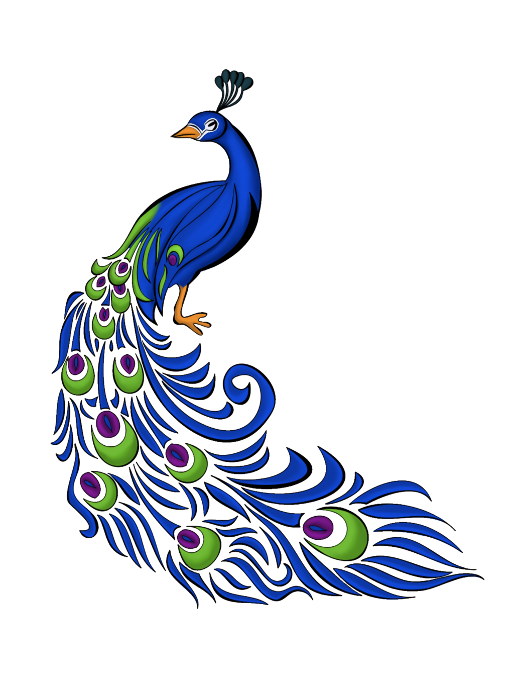 Simple Peacock Designs - ClipArt Best