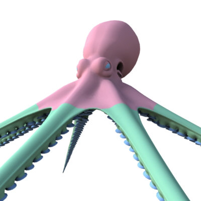 3d model octopus squid