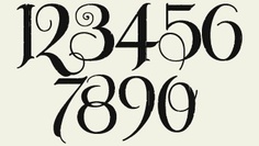 Number Tattoo Fonts