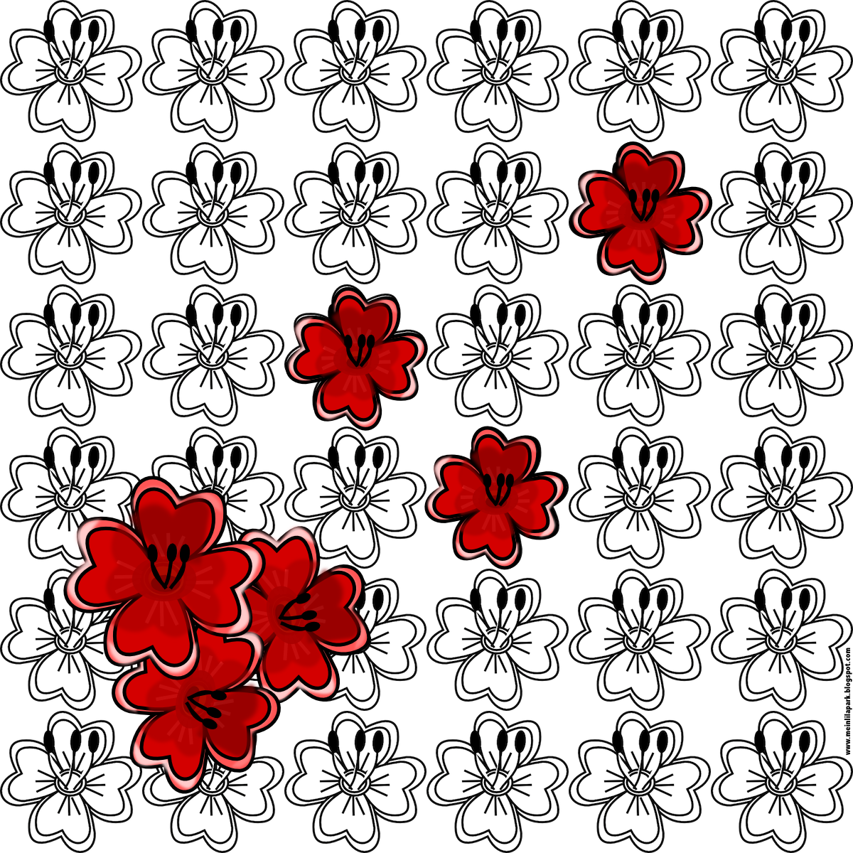 Free digital doodle flower scrapbooking papers - ausdruckbare ...
