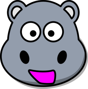 Hippo Head clip art - vector clip art online, royalty free ...