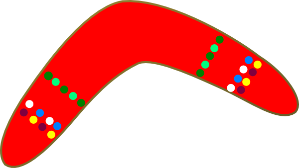 Throwing A Boomerang Clipart