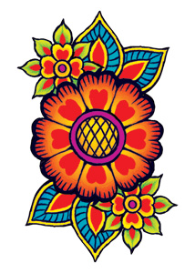 Hippie Flowers | TattooForAWeek.com - Temporary Tattoo - Fake ...