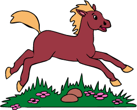 Classic Horse Cartoon Horse Clip Art frolic « « Classic Horse