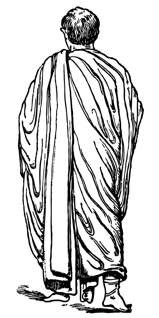 Roman Toga - View from the Back | ClipArt ETC