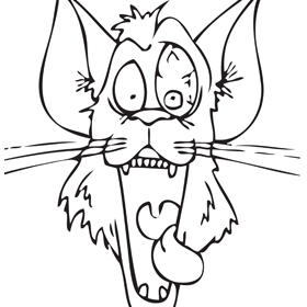 cray cat Colouring Pages