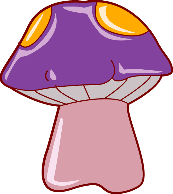 Colorful mushroom clipart