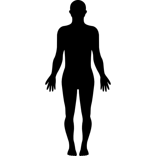 Standing human body silhouette - Free people icons