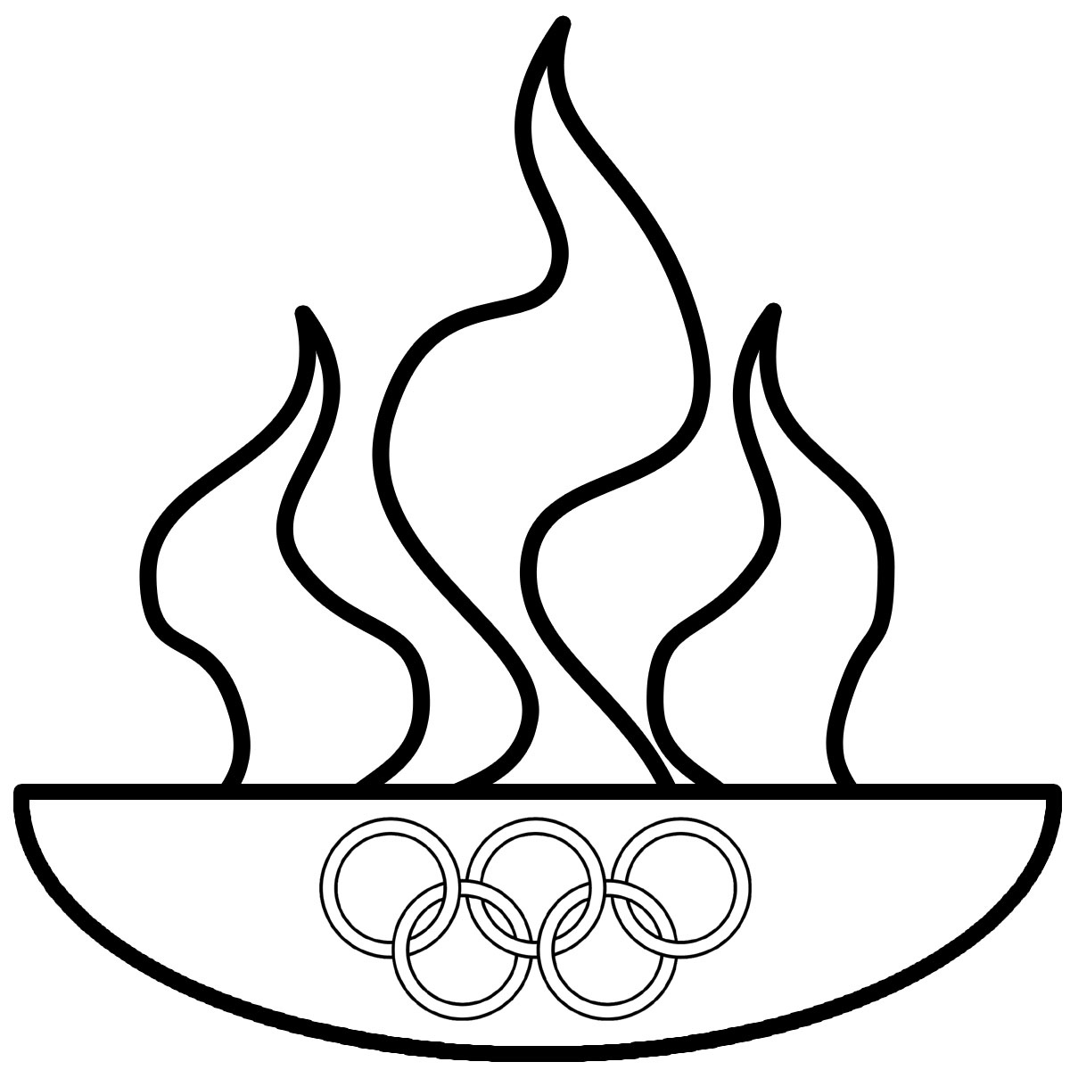 Line Art Pictures Of The Olympic Torch ClipArt Best