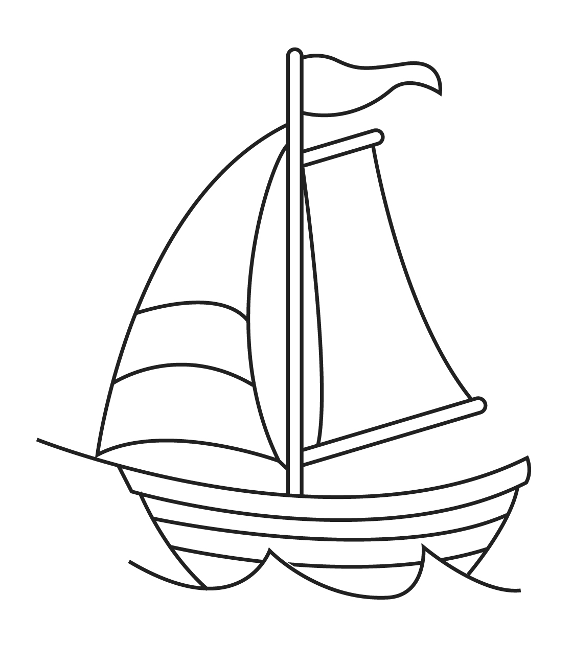 Sailboat Line Drawing ClipArt Best
