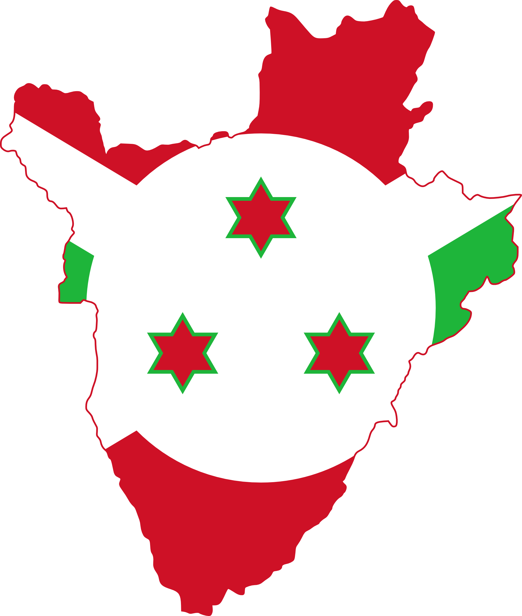 Clip Art: Flag Map of Burundi Drapeau Bandiera ...