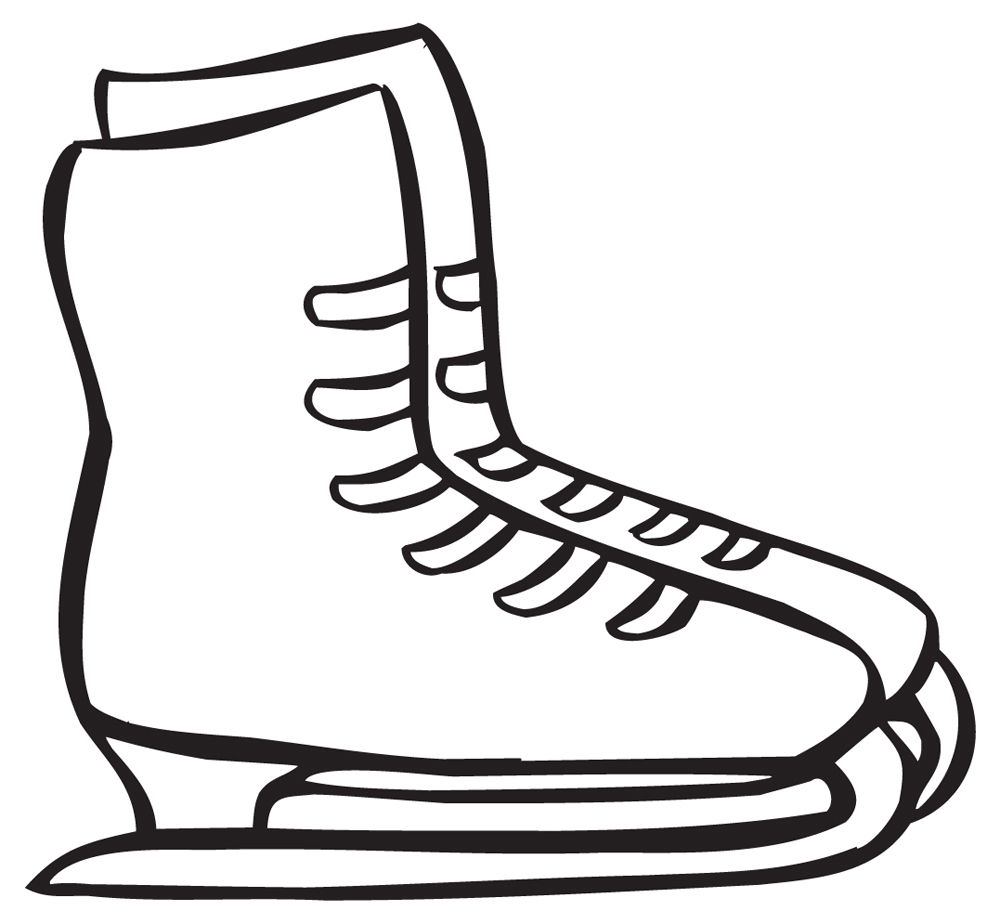 Figure skating clipart black and white