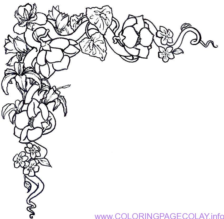 Flowers Border Design Black And White | Free Download Clip Art ...