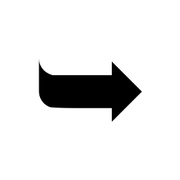 Heavy Black Curved Downwards And Rightwards Arrow Unicode ...